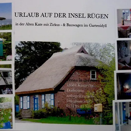 Alte Kate Mit Bau-& Zirkuswagen Im Gartenidyll In Putbus Ot Kasnevitz